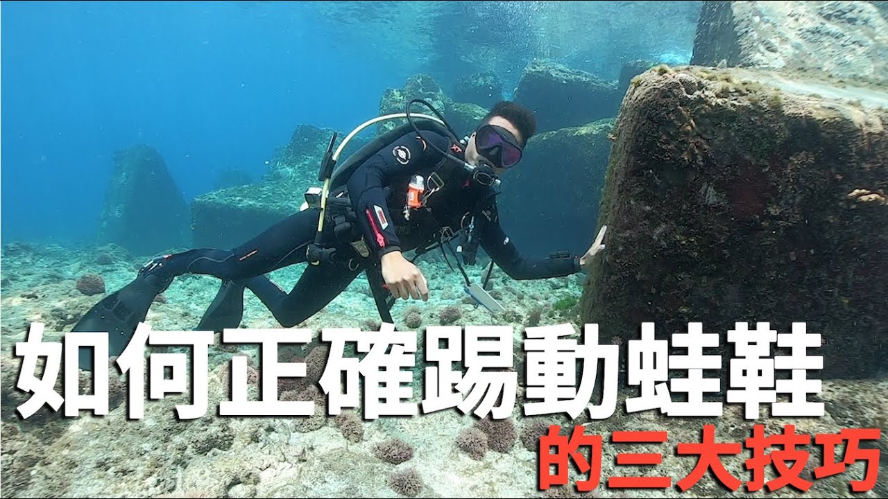 3個步驟，快速教會你正確的蛙鞋踢動｜水肺潛水教學｜小琉球潛水